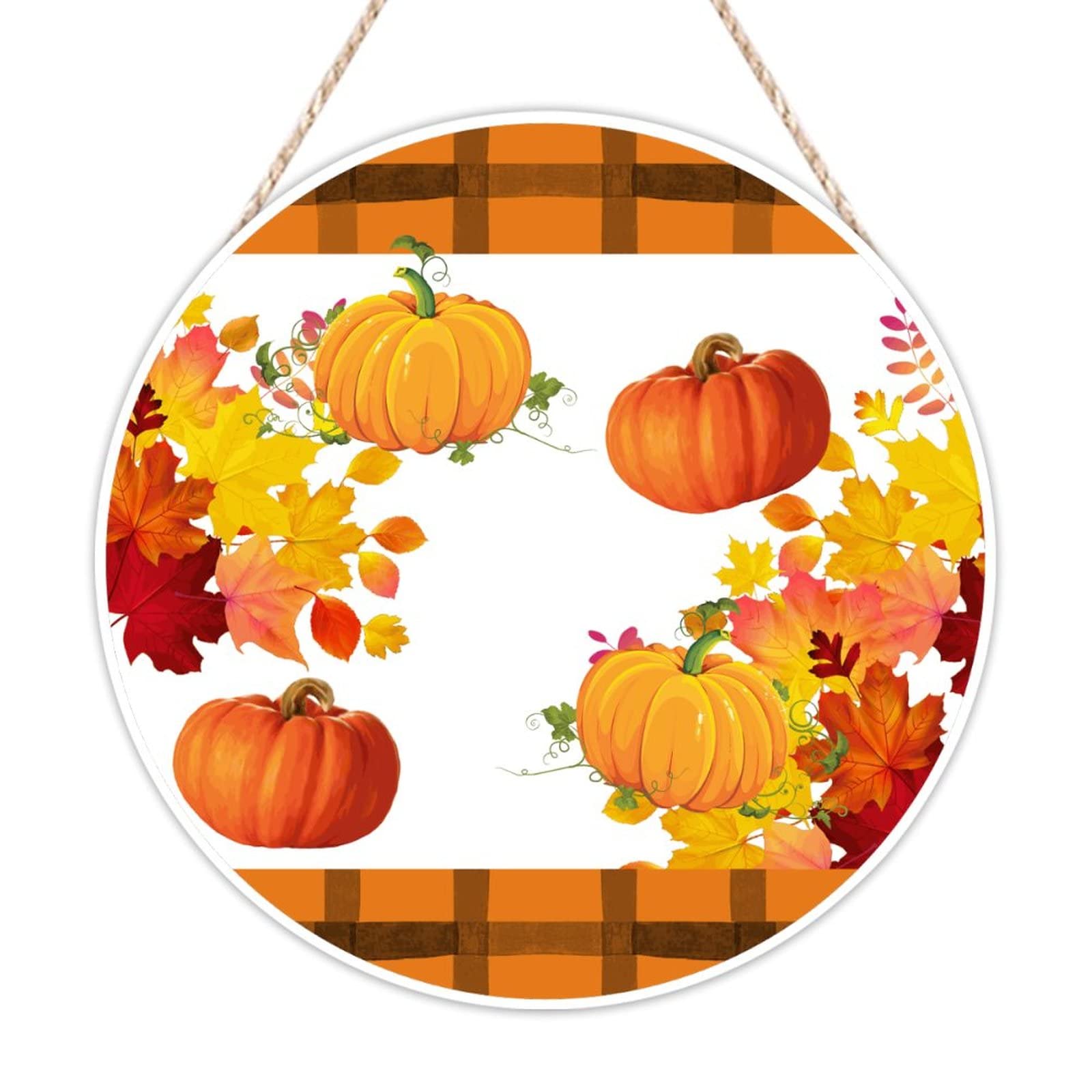 Panneau de bienvenue premium en bois de Thanksgiving, plaque murale vintage de 40 cm