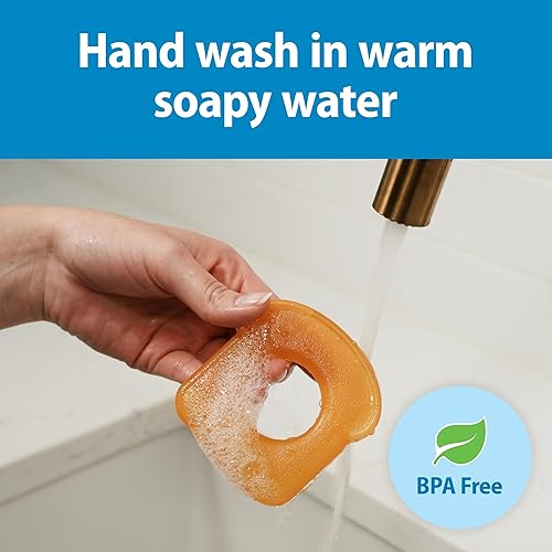 Miniatura 7 de Dr. Brown's AquaCool - Mordedor lleno de agua, juguete refrescante para bebés para encías doloridas, formas de tostadas de aguacate, sin BPA, 9.8