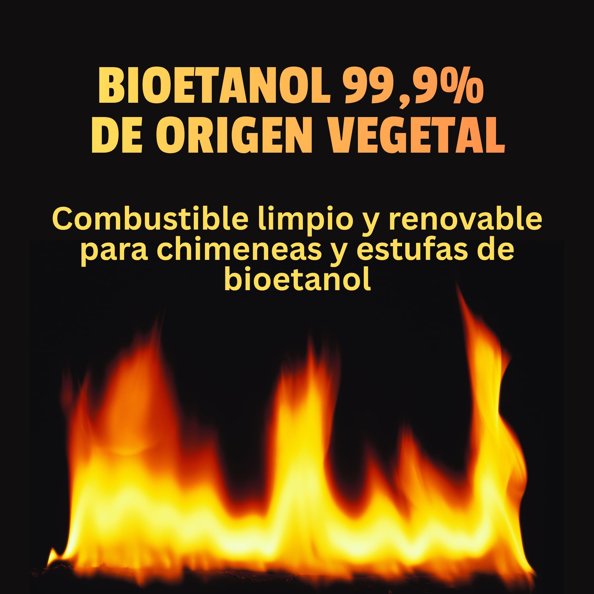 Bioetanol 99,9% Origen Vegetal | Con Aroma a Lavanda | Con Cánula | Combustible Limpio | Sin Humo | Ecológico y Renovable | Apto para Quemadores y Estufas de Bioetanol (5 litros)