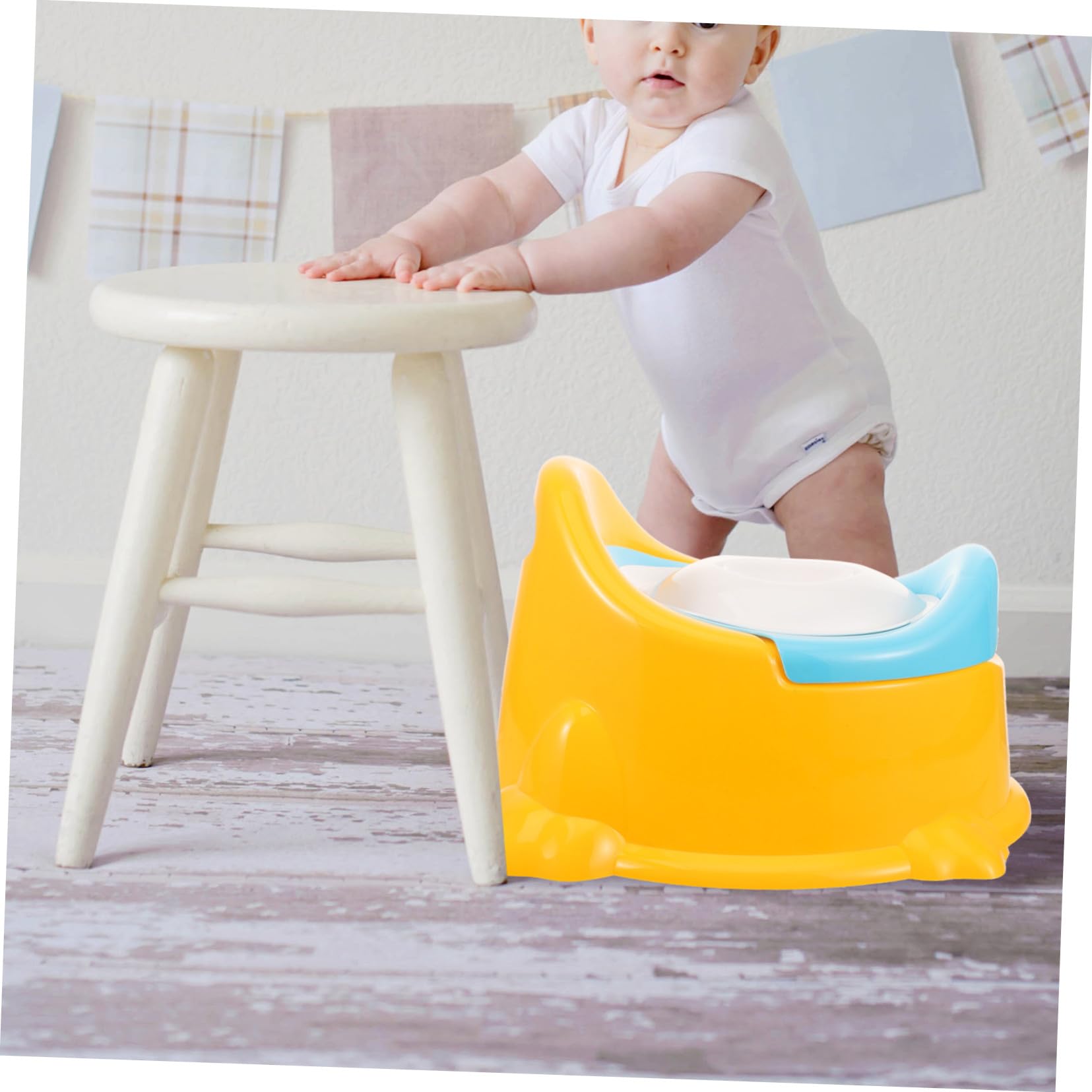 Junge Mädchen Töpfchen Toilettentrainer Tragbar Gelb Leicht Zu Reinigen Sicher Kunststoff Für Mädchen Und Jungen Toddler Training Potty Für Hause