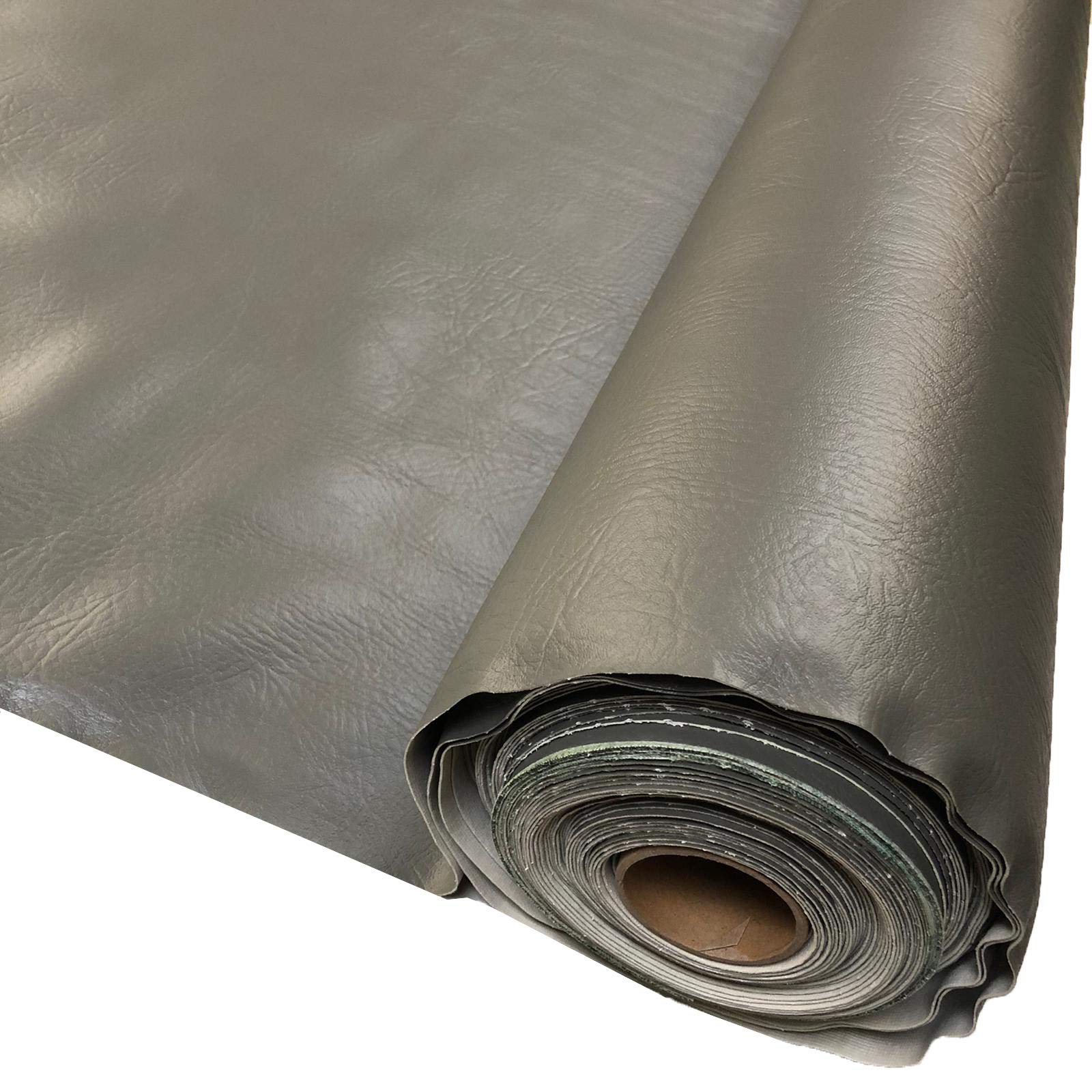 Faux Leather Upholstery Fabric. Flame Retardant Material to Cover Chairs 140cm Wide Medium Grain Vinyl Leatherette (Steal) (3m)