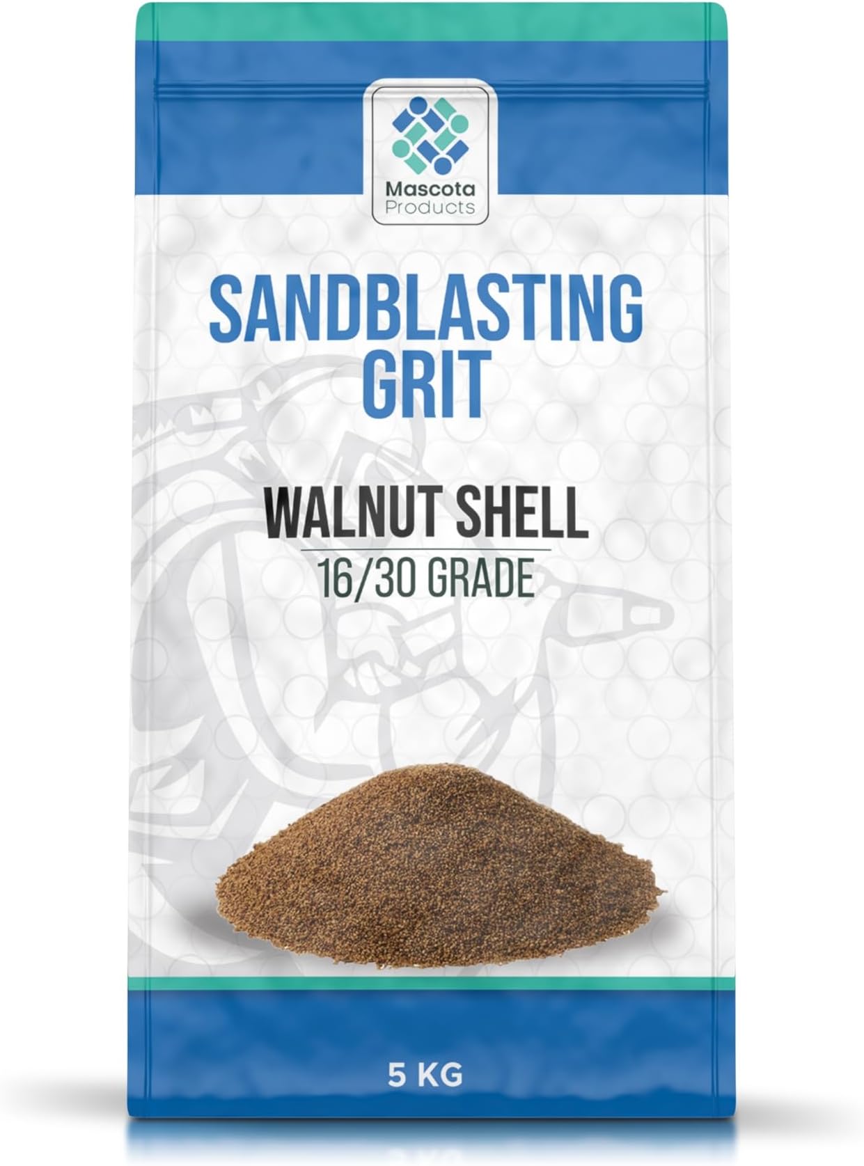 Walnut Shell Sandblasting Grit 16/30 (0.5 mm-1mm) – Biodegradable, Reusable Media for Cleaning Car Engines & Cylinder Heads 5 kg Pouch