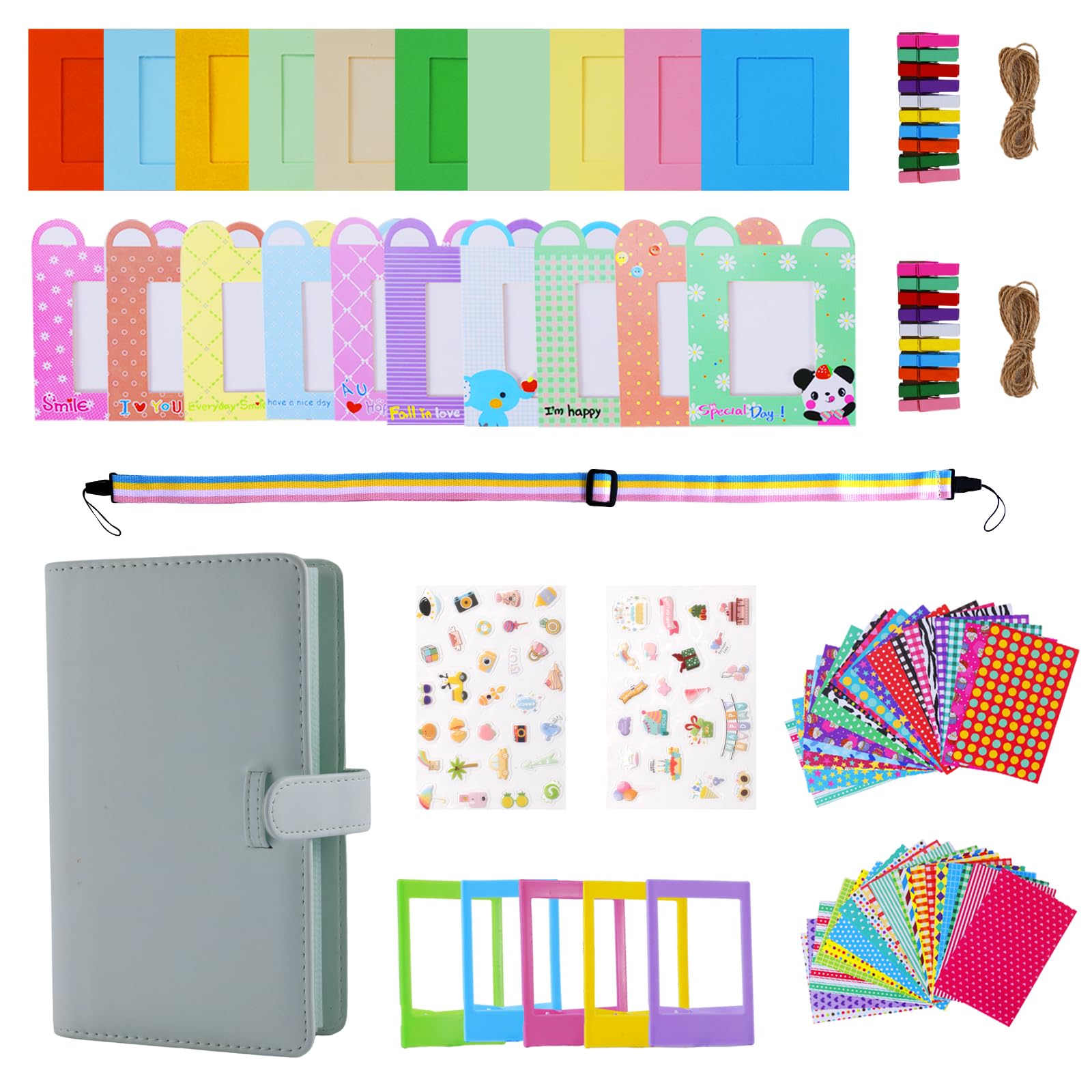 Instant Camera Accessories Bundle Compatible with Fujifilm Instax Mini 9 8 11 12 70 90 Camera Include Mini Photo Album