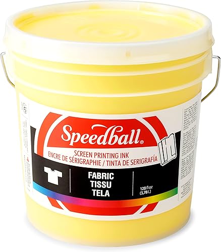 Speedball Tinta de serigrafía de tela, 128 onzas, amarillo