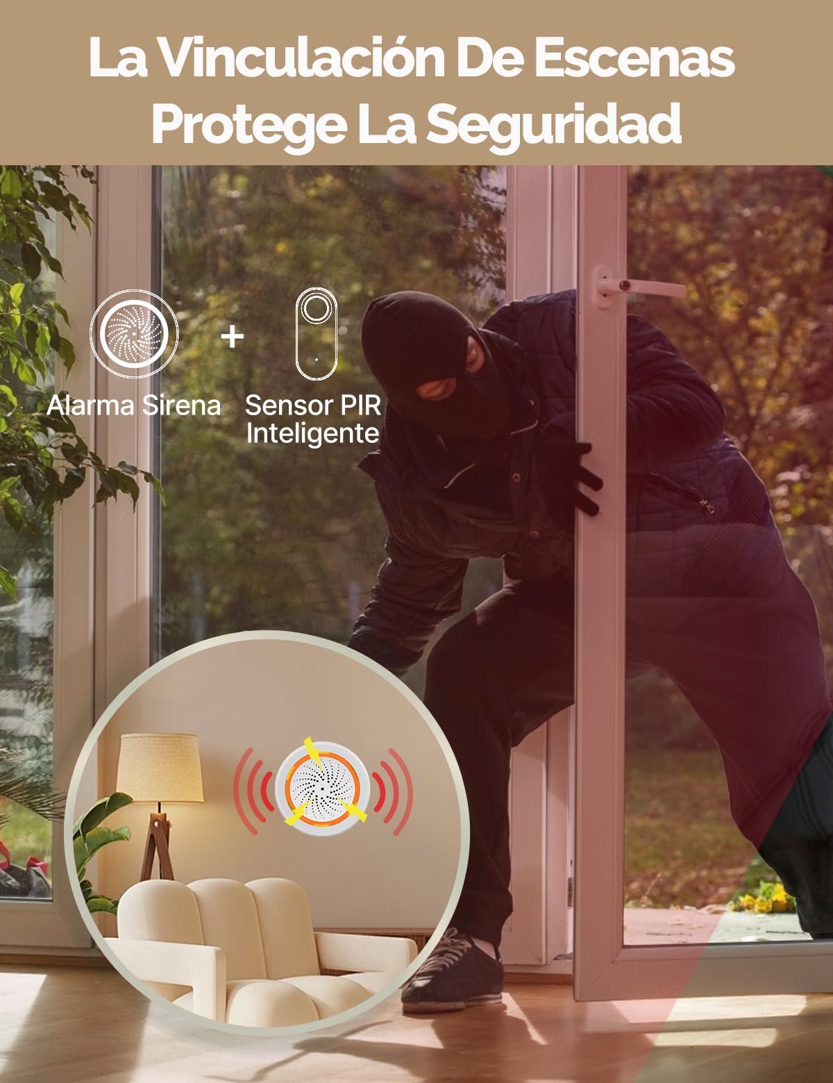 MOES Sensor de Movimiento Inteligente Zigbee, Seguridad para el hogar, Sensor de Movimiento inalámbrico con aplicación de monitoreo Remoto, Control de Voz Compatible con Alexa 2 pcs