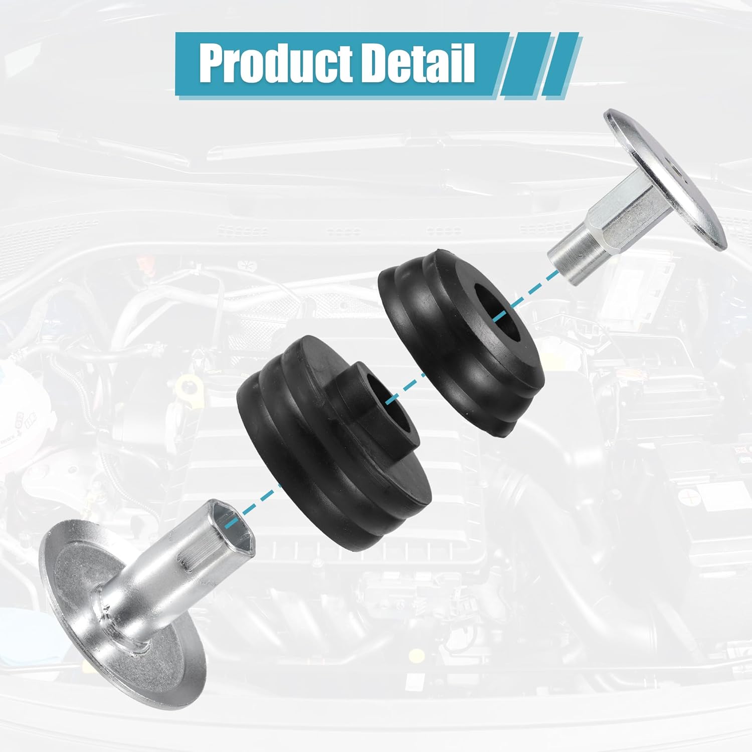 X AUTOHAUX 1 Set Body Mount Bushing Kit for Ford Super Duty F250 F350 2008-2016 Body Cab Mounts Sleeves and Hardware Black