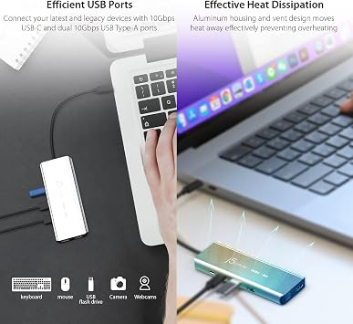 j5create USB4 8K Multi-Function Hub - 8K60/4K144 HDMI, 2.5G Ethernet, PD Charging, 10Gbps USB-A, 10Gbps USB-C Ports | Compatible with MacBook, Windows, Thunderbolt 3/4, and USB4 Devices (JCD403)