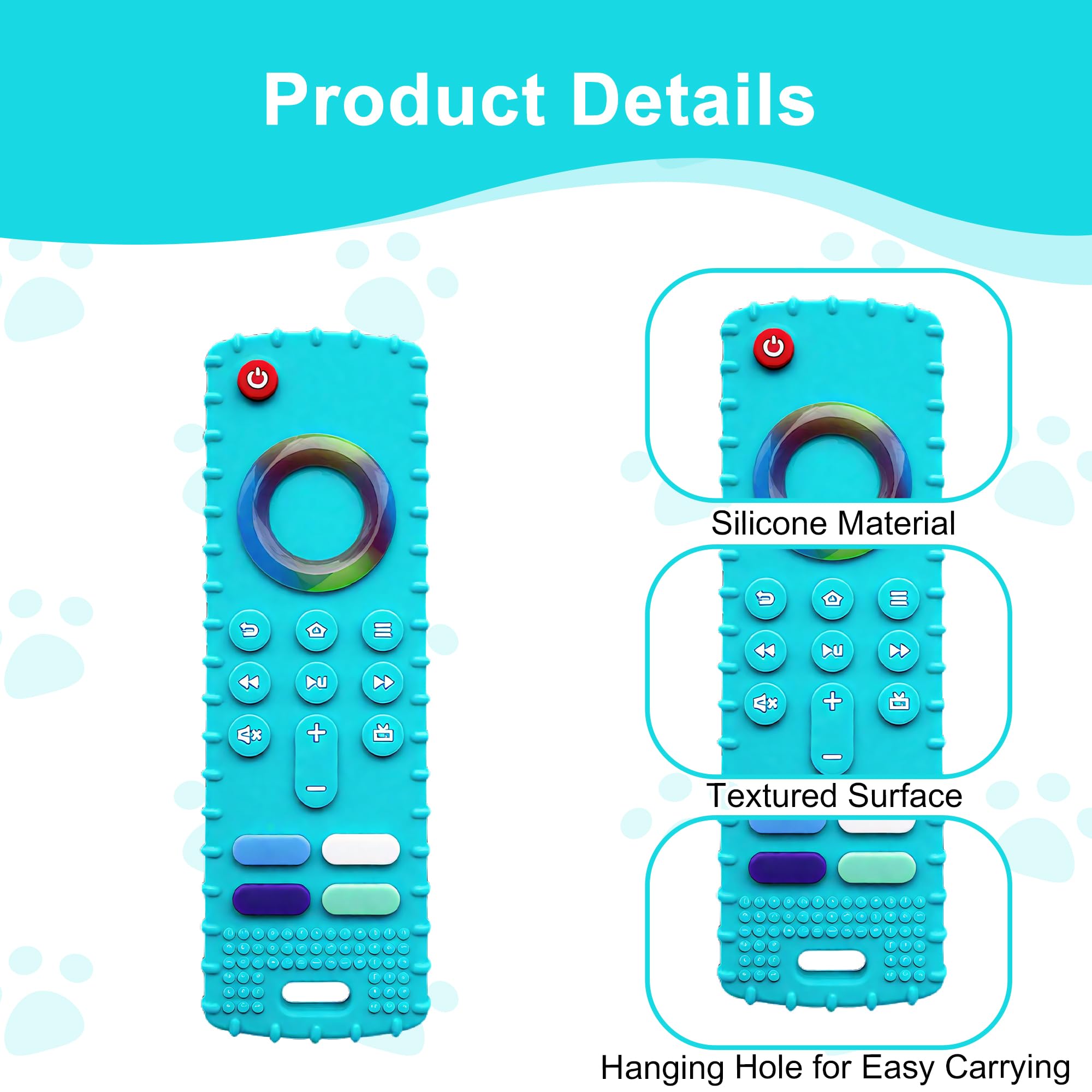 TUYOBG Remote Control Design Silicone Puppy Teething Toy - Image 4