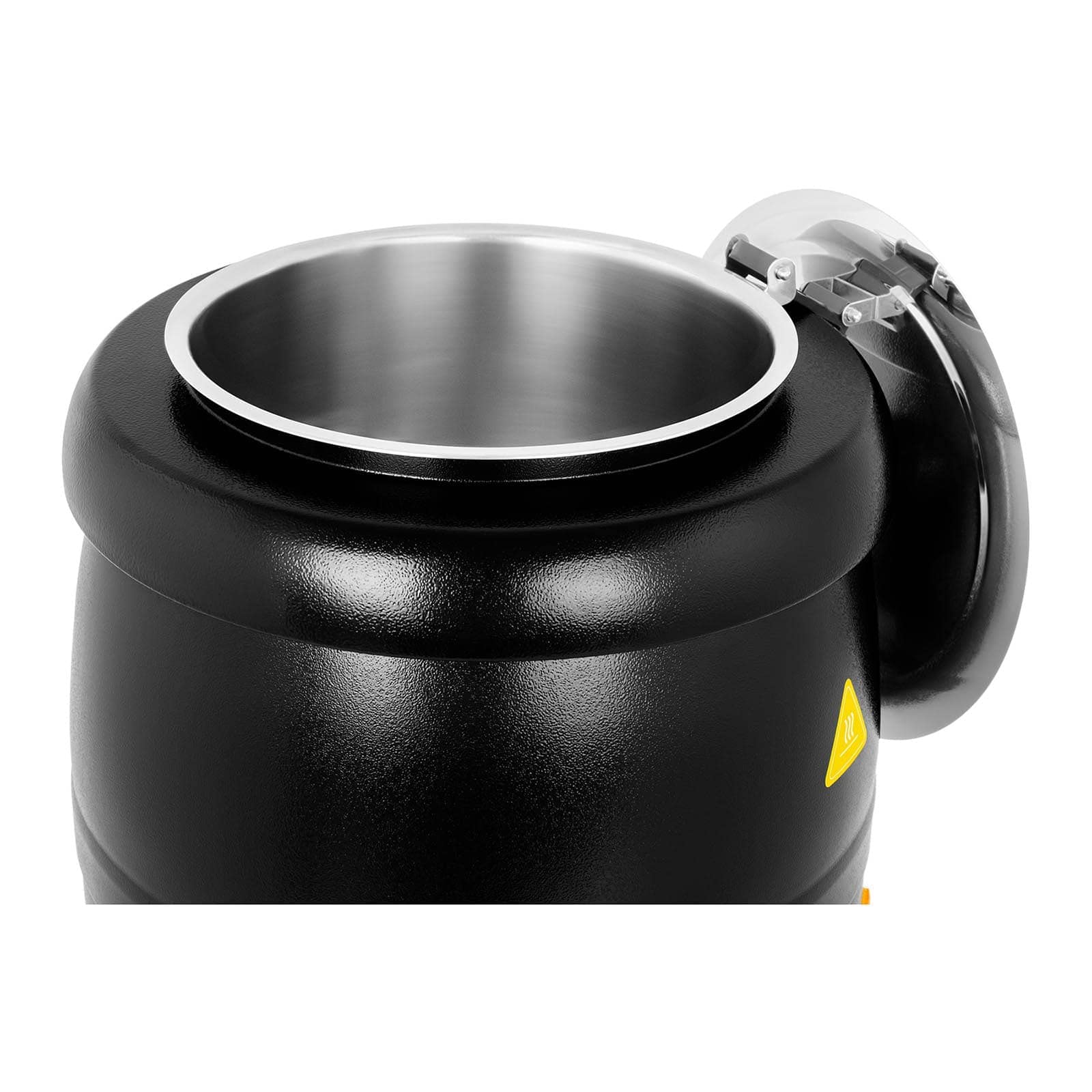 Royal Catering Soupière électrique Professionnelle RCST-10BB (10 litres, 400 W, 35-80 °C, Boîtier Noir, Cuve Amovible Et Couvercle en INOX)