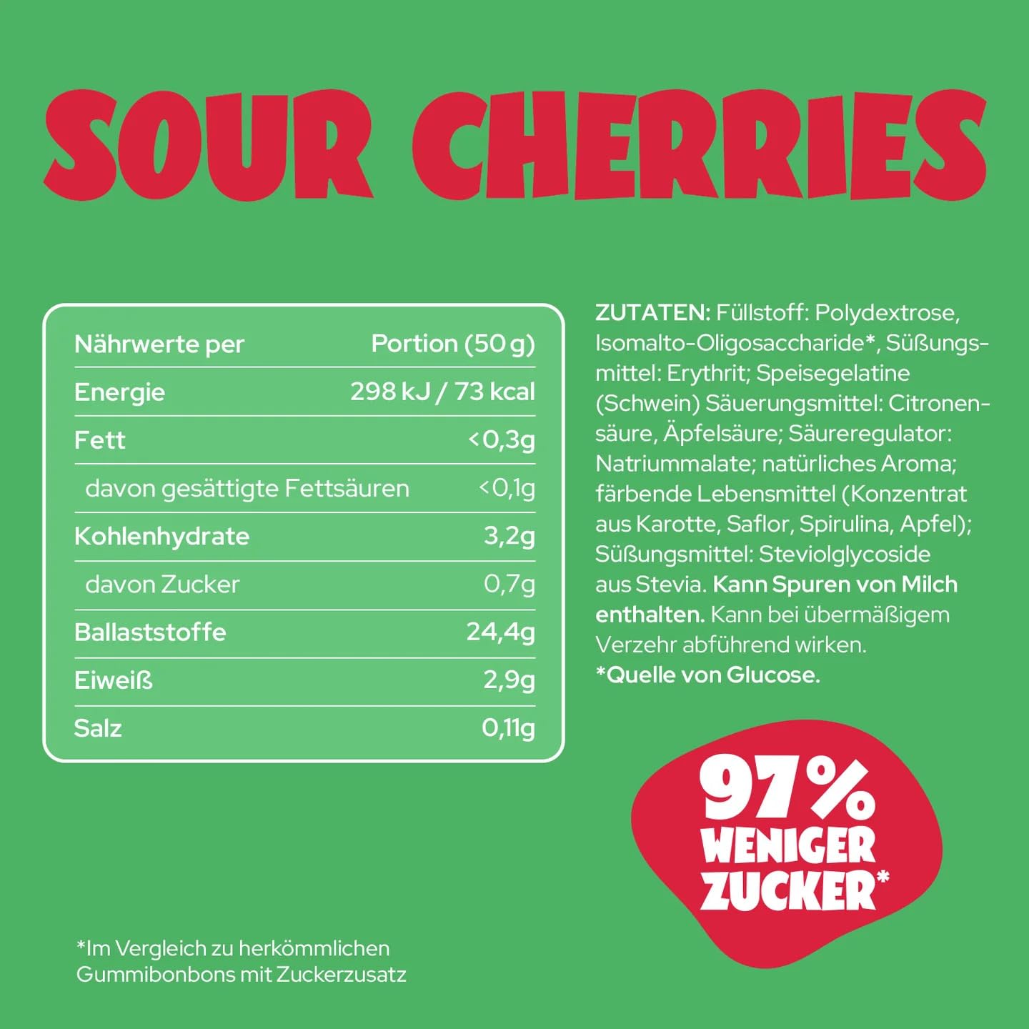 ahead Fruchtgummis Probierpaket 12 x 50g Großpackung | Gummibärchen ohne Zuckerzusatz | Nur 1g Zucker & 73 kcal pro Packung | Low Carb Süßigkeiten - 2