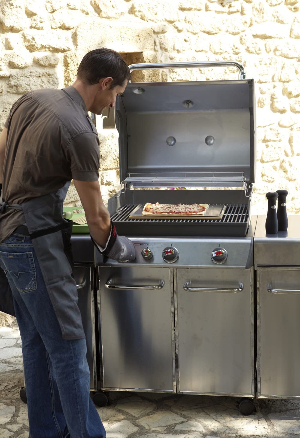Weber Pietra per pizza 30 x 44 cm, 17843, marrone