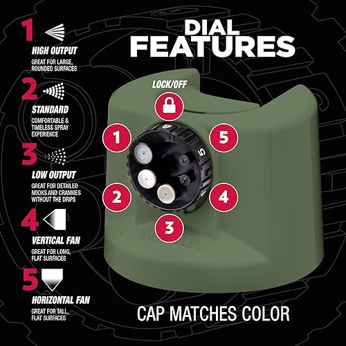 Miniatura 3 de Rust-Oleum 383421 - Pintura en aerosol 5 en 1 personalizada para prevención del óxido, 12 onzas, verde tierra satinado