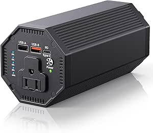 Portable AC Power Bank, Dual 65W PD Laptop Battery Bank, Peak 100W/27000mAh Power Station Super Travel Portable Battery Pack for Outdoor Camping Travel Home Office Hurricane Emergency Use