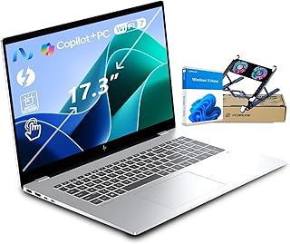 HP OmniBook 7 AI Laptop 17.3" Touchscreen, Core Ultra 7 258V, 32GB RAM, 2TB SSD, Intel Arc Graphics, AI PC with 47 Tops NPU, Thunderbolt 4, Wi-Fi 7, Long-Lasting Battery, Windows 11H, w/PCO Cooler