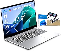 HP OmniBook 7 AI Laptop 17.3" Touchscreen, Core Ultra 7 258V, 32GB RAM, 2TB SSD, Intel Arc Graphics, AI PC with 47 Tops NPU, Thunderbolt 4, Wi-Fi 7, Long-Lasting Battery, Windows 11H, w/PCO Cooler