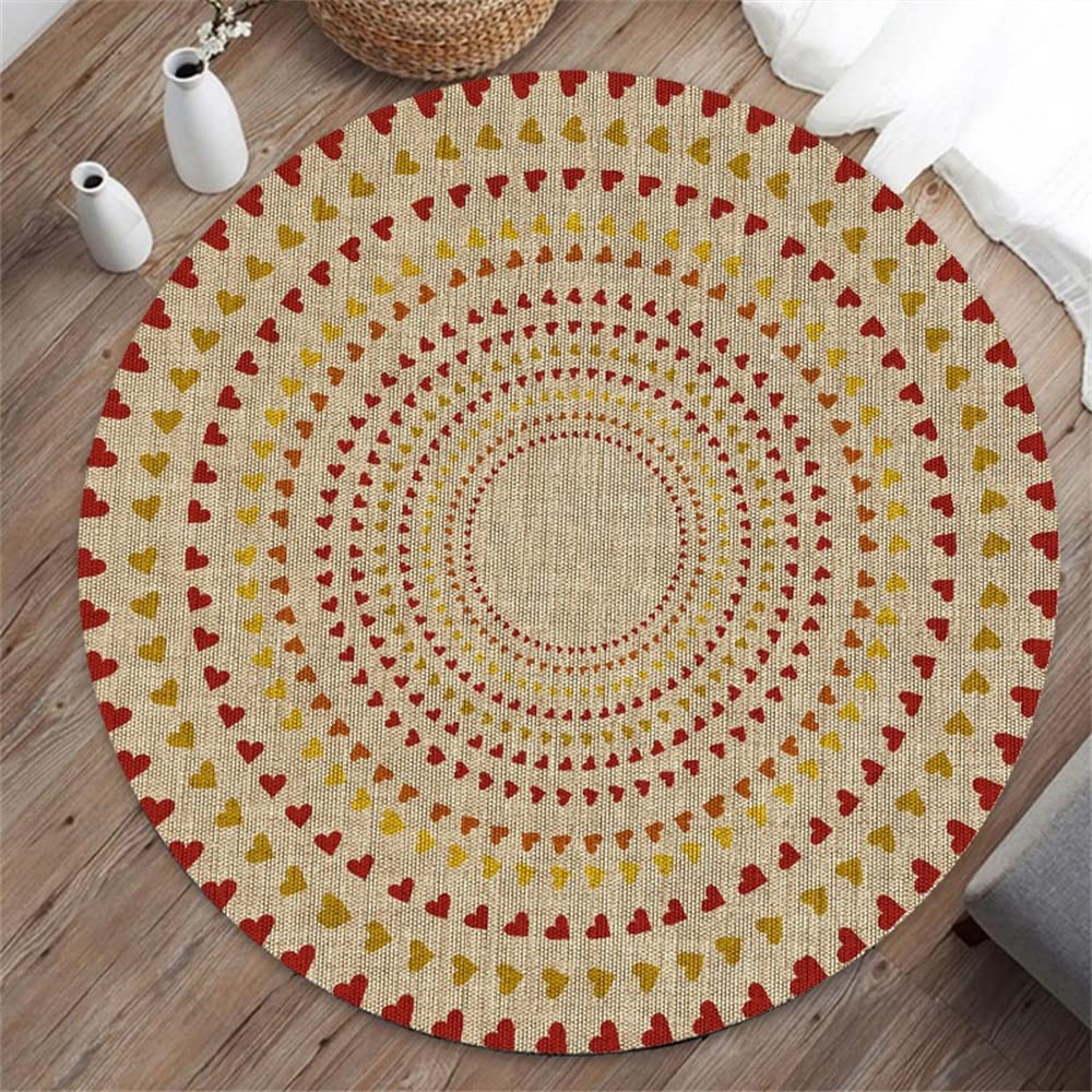 Tapis moderne antidérapant Highdi rond 120cm intérieur et extérieur