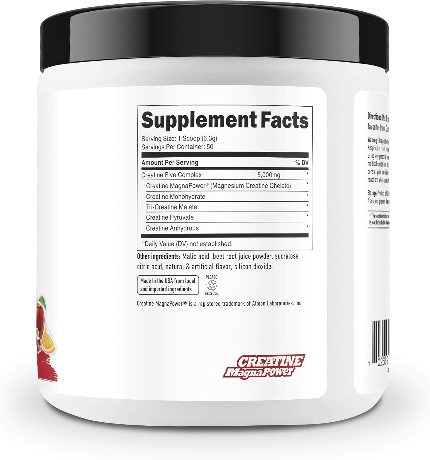 Staunch Creatine Five Creatine Powder (Fruit Punch) 30 Servings - Creatine Monohydrate, MagnaPower, Tri-Creatine Malate, Creatine Pyruvate, and Creatine Anhydrous : Health & Household