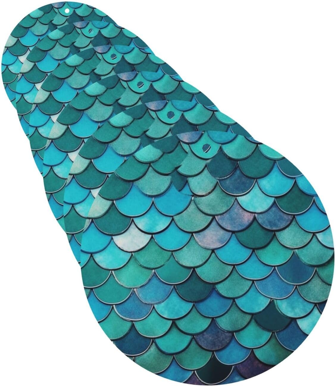 6 Pcs Car Air Fresheners Personalized Mermaid Aromatherapy Tablets Hanging Fragrance Scented Cards Funny Incense Chips For Rearview Mirror Accessories
