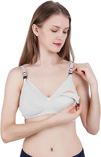 Women's Nursing Bra in Biege Colour, Adjustable Straps, Comfortable Maternity Wear, V-Neck Design Size 32B (in, Numeric, 3 Price In India