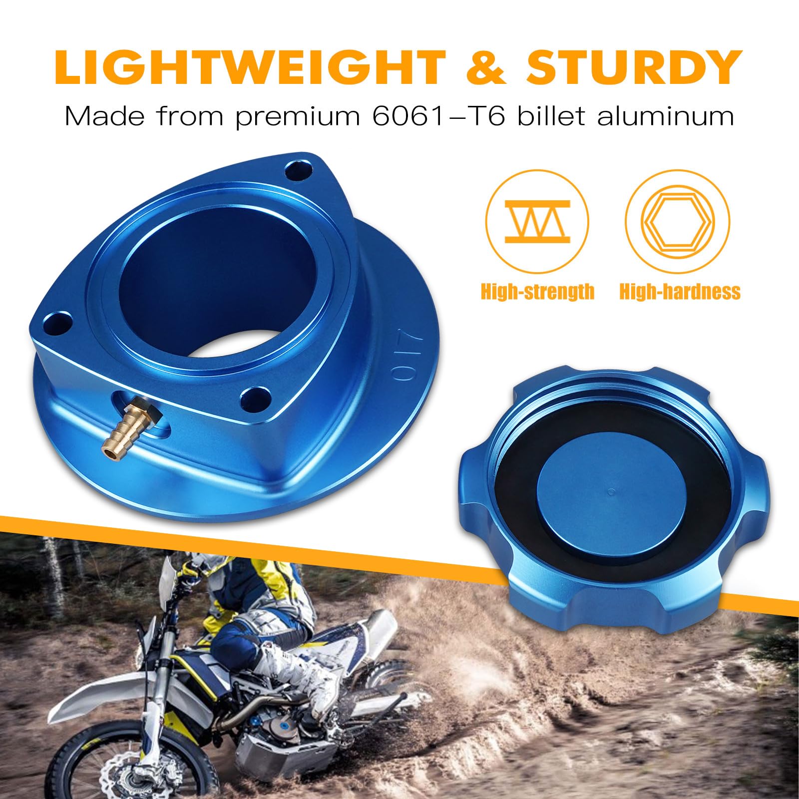 NICECNC Tapa de llenado de Aceite para Tanque de Combustible de Motocicleta, Color Azul, Compatible with GasGas 700 Enduro y Supermoto 2022-2024, llenado de Tanque de Combustible Compatible with