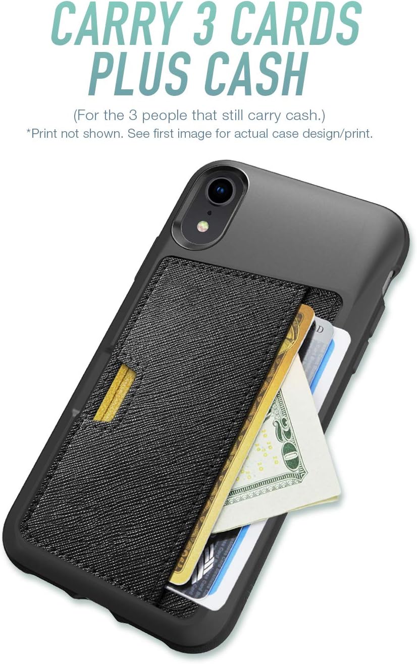 Smartish - Army Green - iPhone XR Wallet Case - Wallet Slayer Vol. 2 [Slim + Protective] Credit Card Holder with Kickstand - Drop Tested Hidden Card Slot Compatible with Apple iPhone XR - Image 2