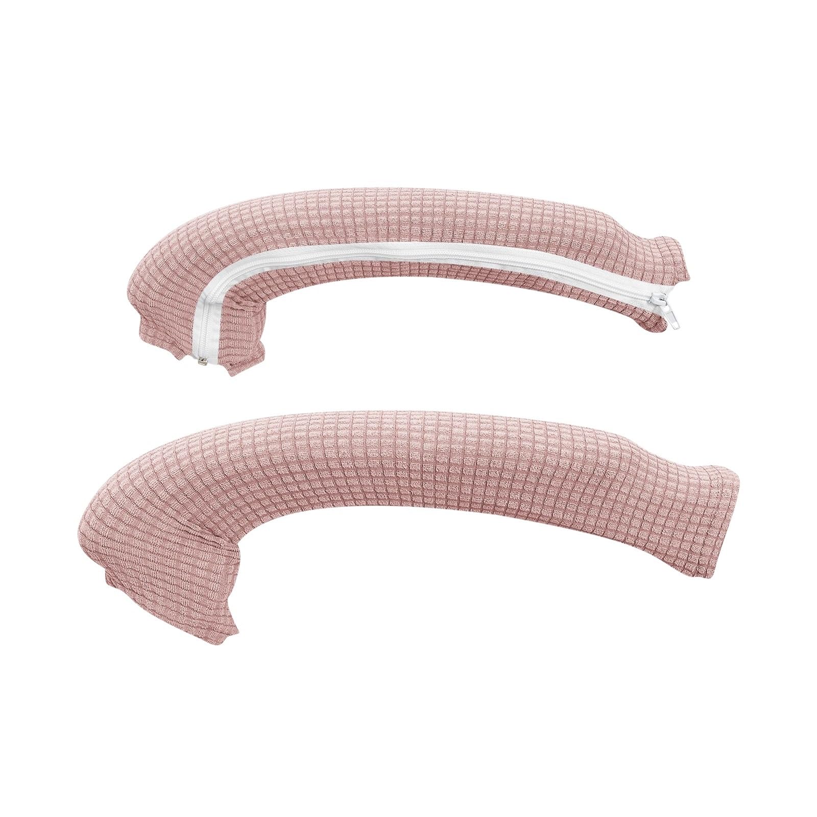 MNGHAYYR Stretch Elastic Office Chair Armrest Covers Office Chair Arm Covers Multicolor Zipper Elastic Spandex Jacquard 8x41cm 2 Pack(Roze)