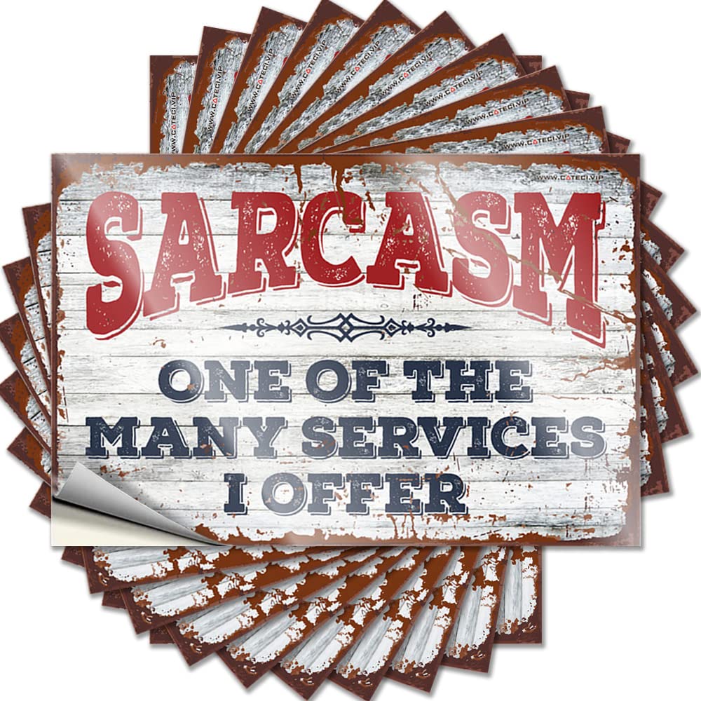 Retro, Saying Helmet Sarcasm One of The Many Services I Offer | Teen Bar Decor for Home(8X12CM)