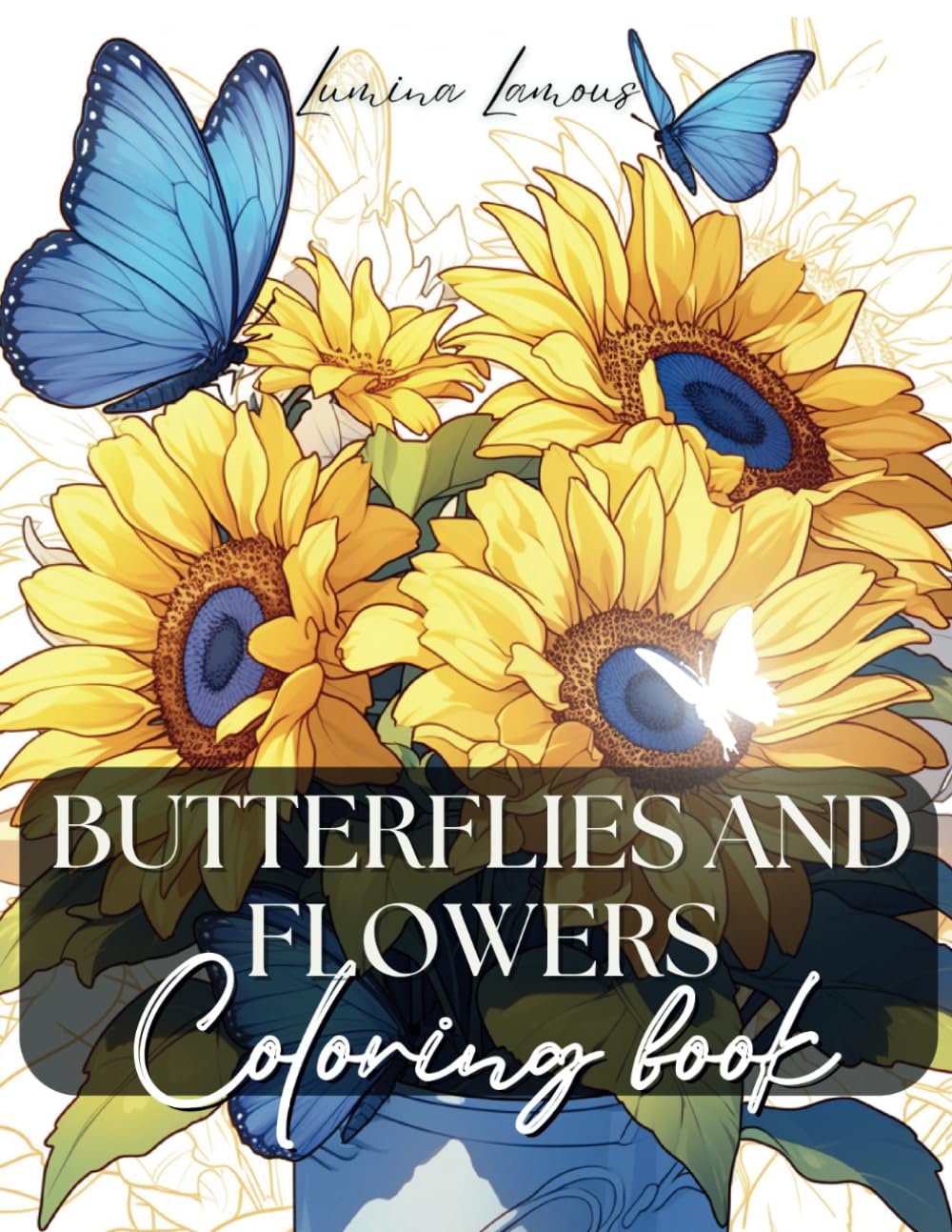 Butterflies and Flowers Coloring Book: Lower Anxiety and Relief Stress with Aesthetic Butterfly Garden Scenes