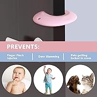Vista 2 de Protector de silicona para puerta y tope de puerta, protector de pellizco duradero, evita lesiones por pellizcos, puertas de golpe, tope de puerta