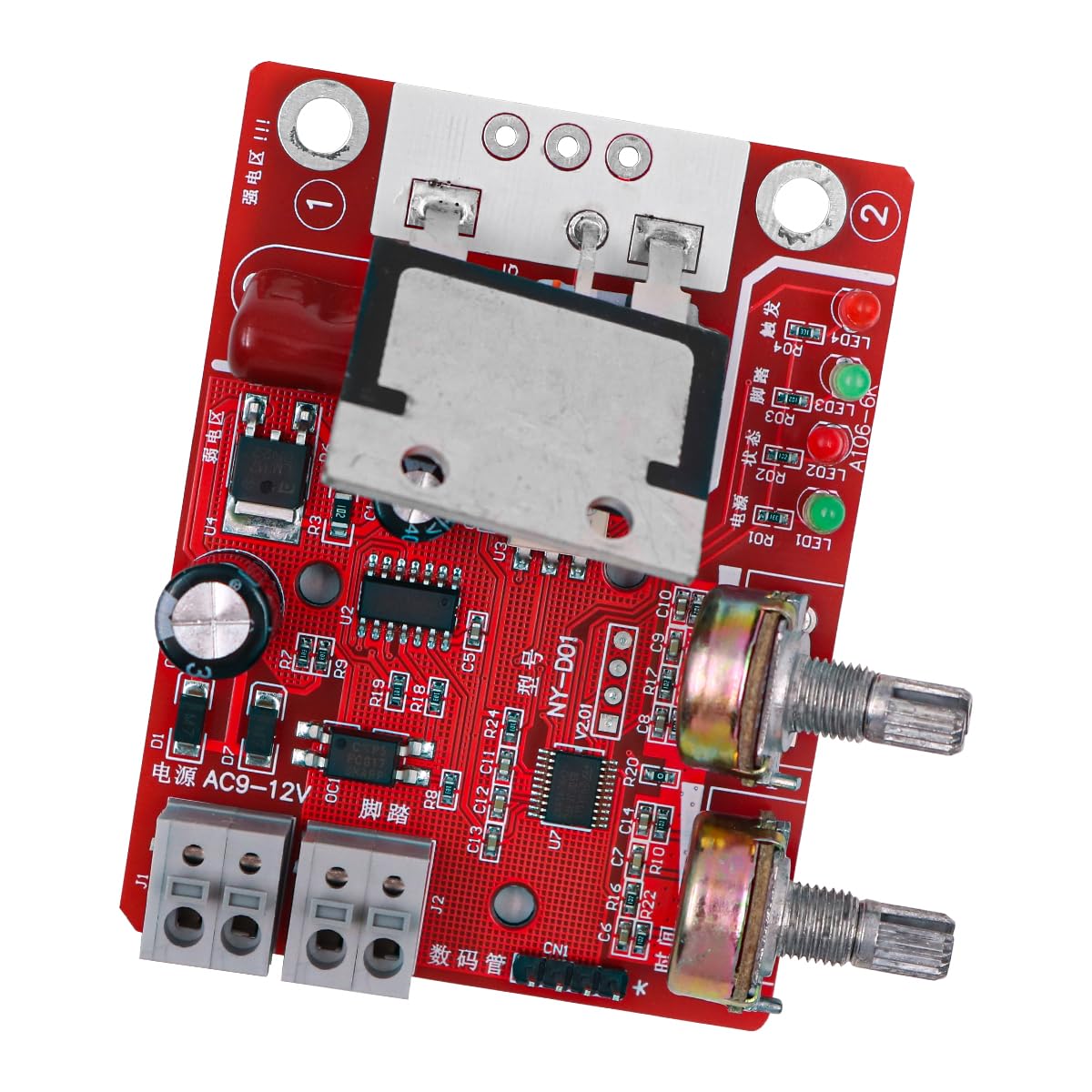 POFET Scheda di Controllo per saldatrice a Punti 100A Display Digitale Modulo per Saldatura a Punti Amperometro per temporizzazione del Pannello del Controller di Corrente e Tempo