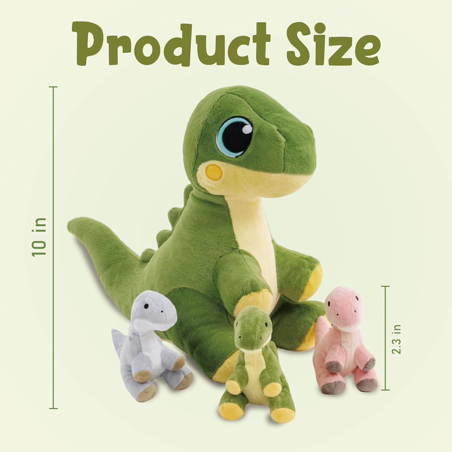 Dinosaur Stuffed Animal with Babies, 20" Mommy Dinosaur with Babies Inside, Weighted Plush Animal, Dino Stuffed Animal, Dino Plush Toys for Boys Girls Kids on Birthday Children's Day Christmas