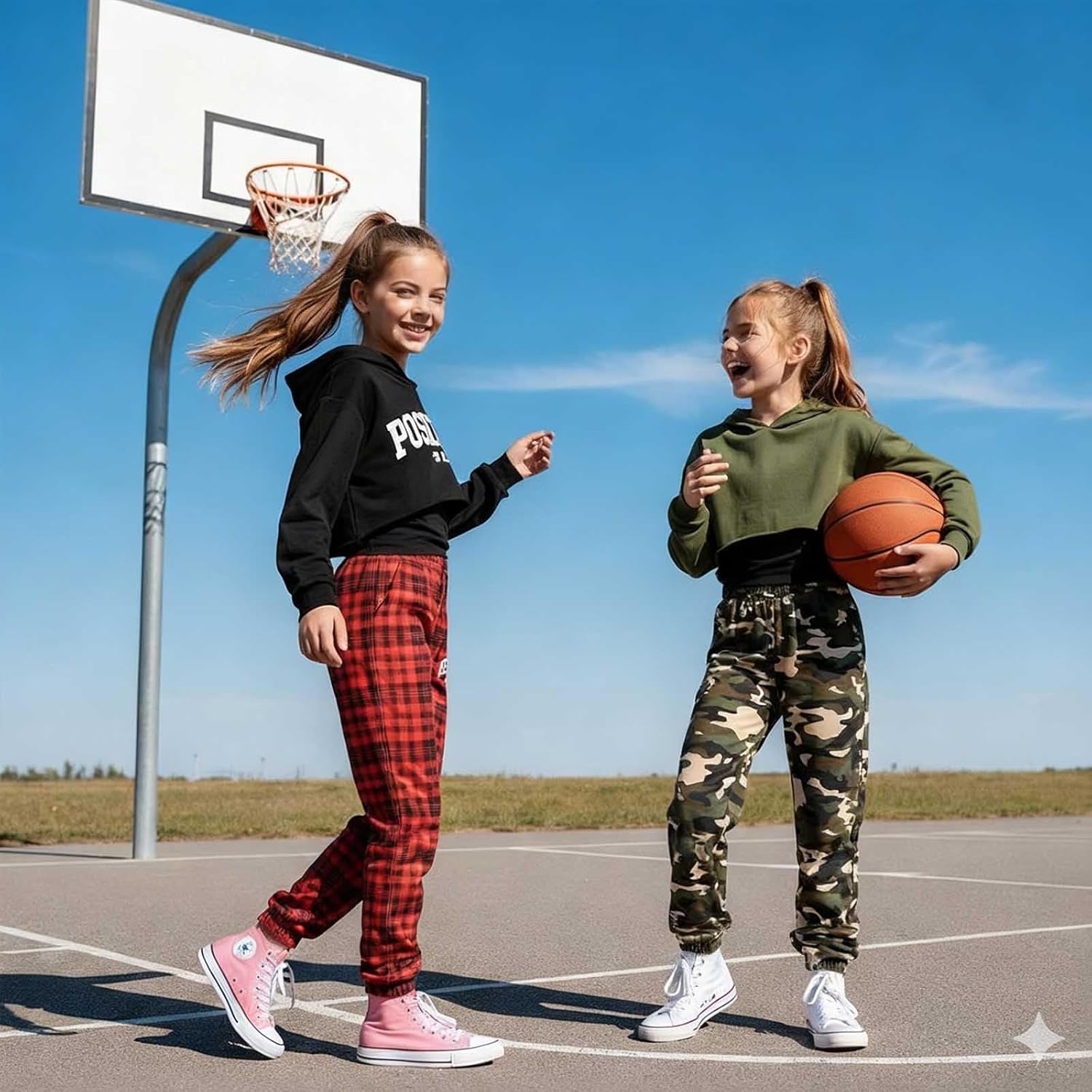 Zupora Girls 3 Piece Outfits Long Sleeve Hoodie Sweatshirt Crop Tank Sweatpants Set Athletic Sports Dance School 6-14 - Image 7