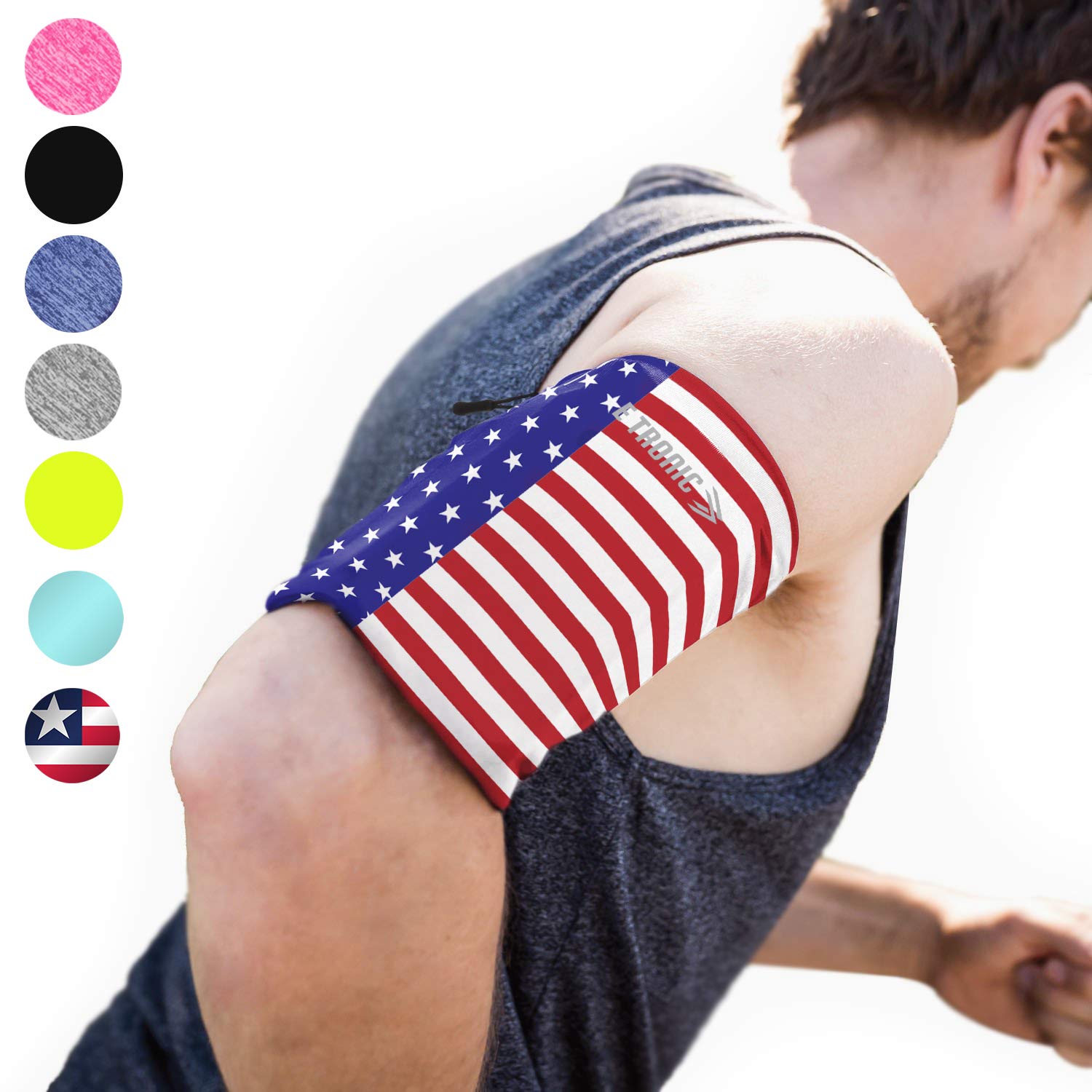 Phone Armband Sleeve: Best Running Sports Arm Band Strap Holder Pouch Case  for Exercise Workout Fits iPhone 5S SE 6S Plus iPod Android Samsung