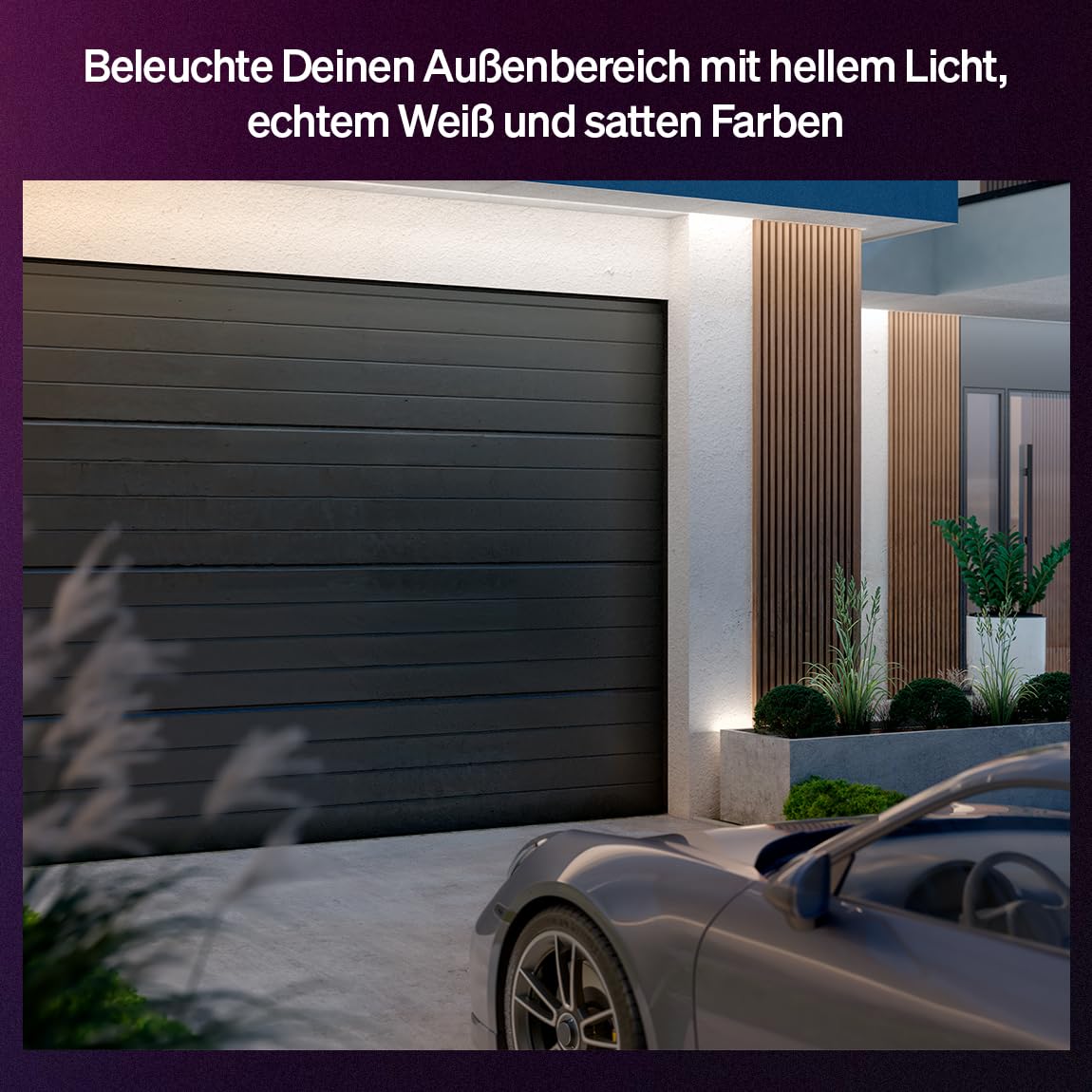 Philips Hue Flux Outdoor 10-Meter LED-Lightstrip 3000 lm farbiges LED Lichtband wetterfest App- und Sprachsteuerung