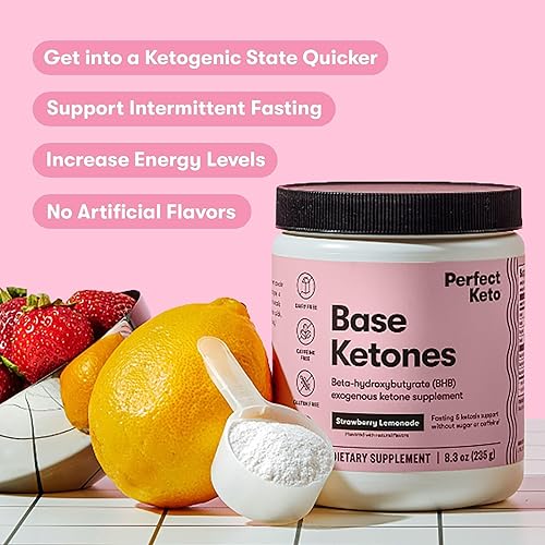 Miniatura 12 de Perfect Keto - Cetonas exógenas: Suplemento de sales base BHB. Cetonas para dieta ketogénica, mejor para quemar grasa para apoyar la energía