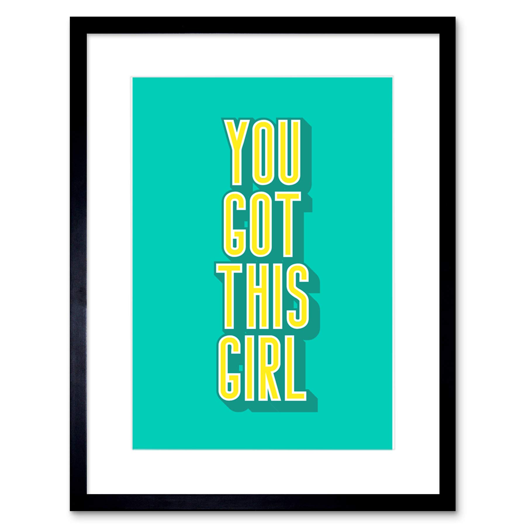 Wee Blue Coo Bright Motivation You Got This Girl Framed Wall Art Print