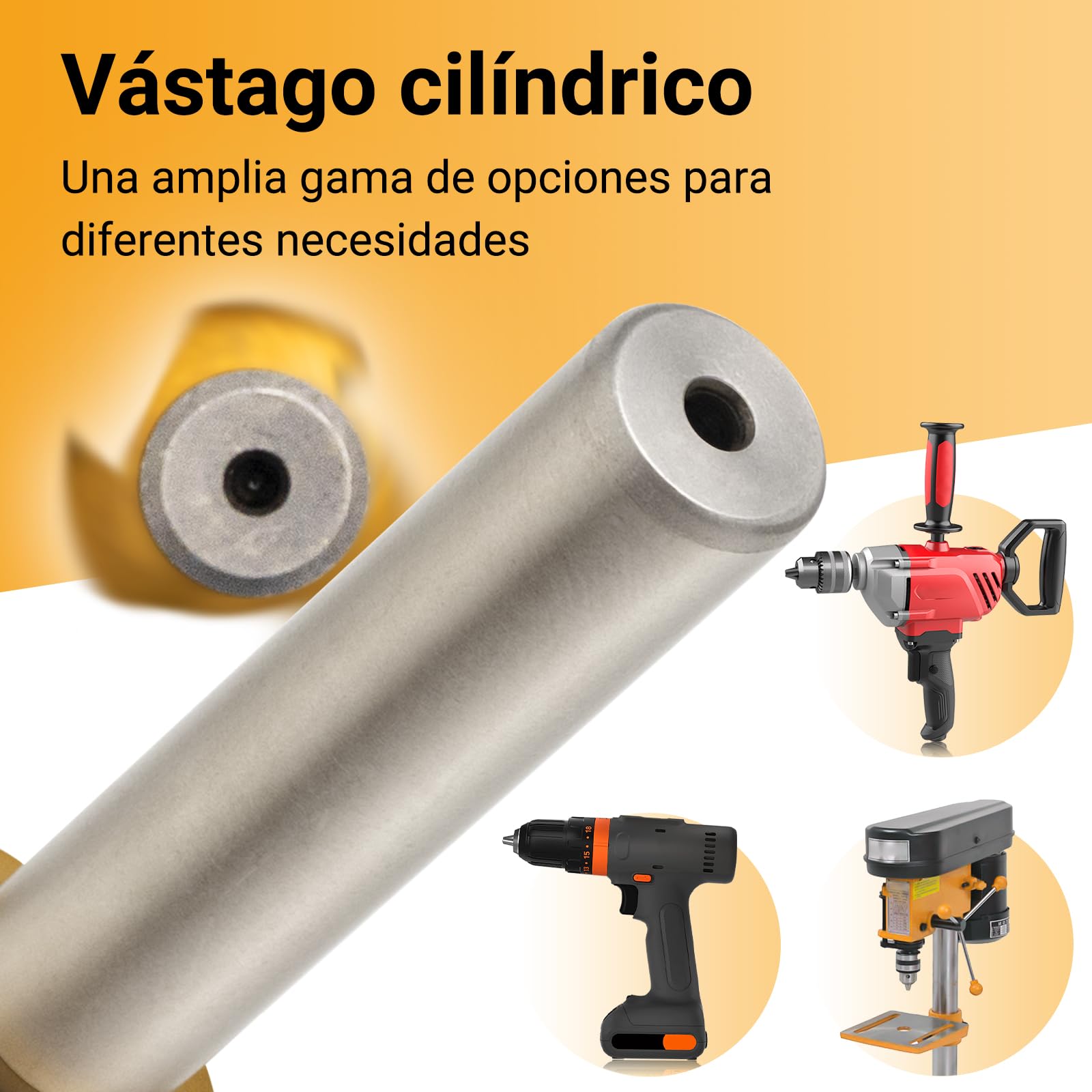 Avellanador Para Metal HSS 6 piezas, 90° Avellanador Madera con recubrimiento de TiN, Ø 6,3-20,5 mm, Broca Aavellanadora Madera para Metal y Plástico