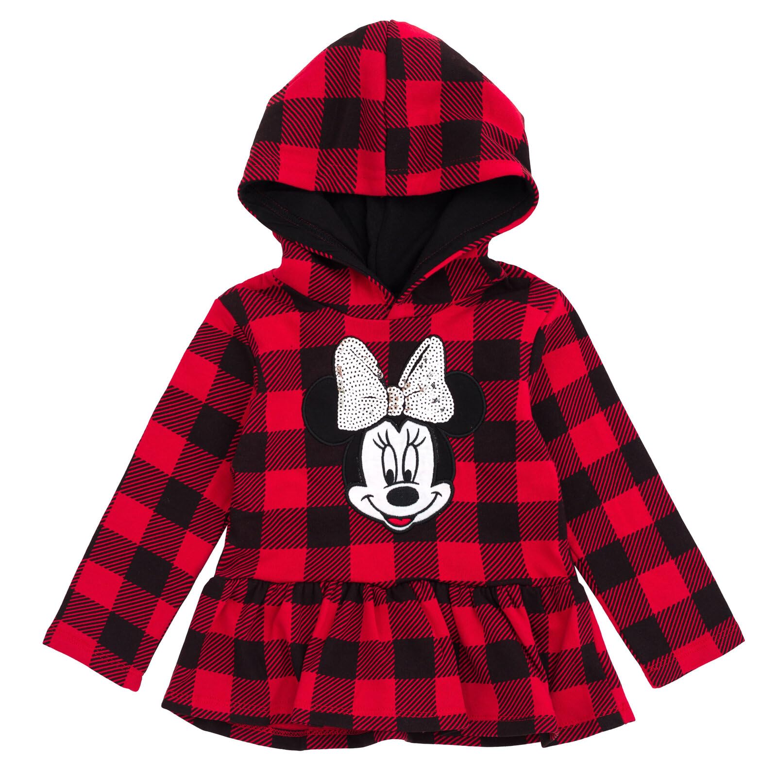 Disney Minnie Mouse - Felpa con cappuccio incrociato in pile e leggings per bambini grandi (12 mesi - 14-16)