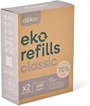 Recharges pour poubelle à couches Diaper Dekor Classic | 4 unités non parfumées | Marquage exclusif de fin de liner | Épais, rapides et faciles à remplacer | Système de recharge le plus économique | pour poubelles originales et Eko Style