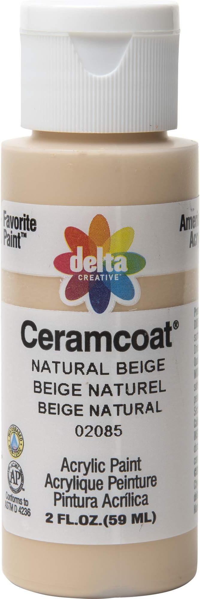 02085 Ceramcoat Acrylic Paint in Assorted Colors, 2 oz, Natural Beige- Pack of 1