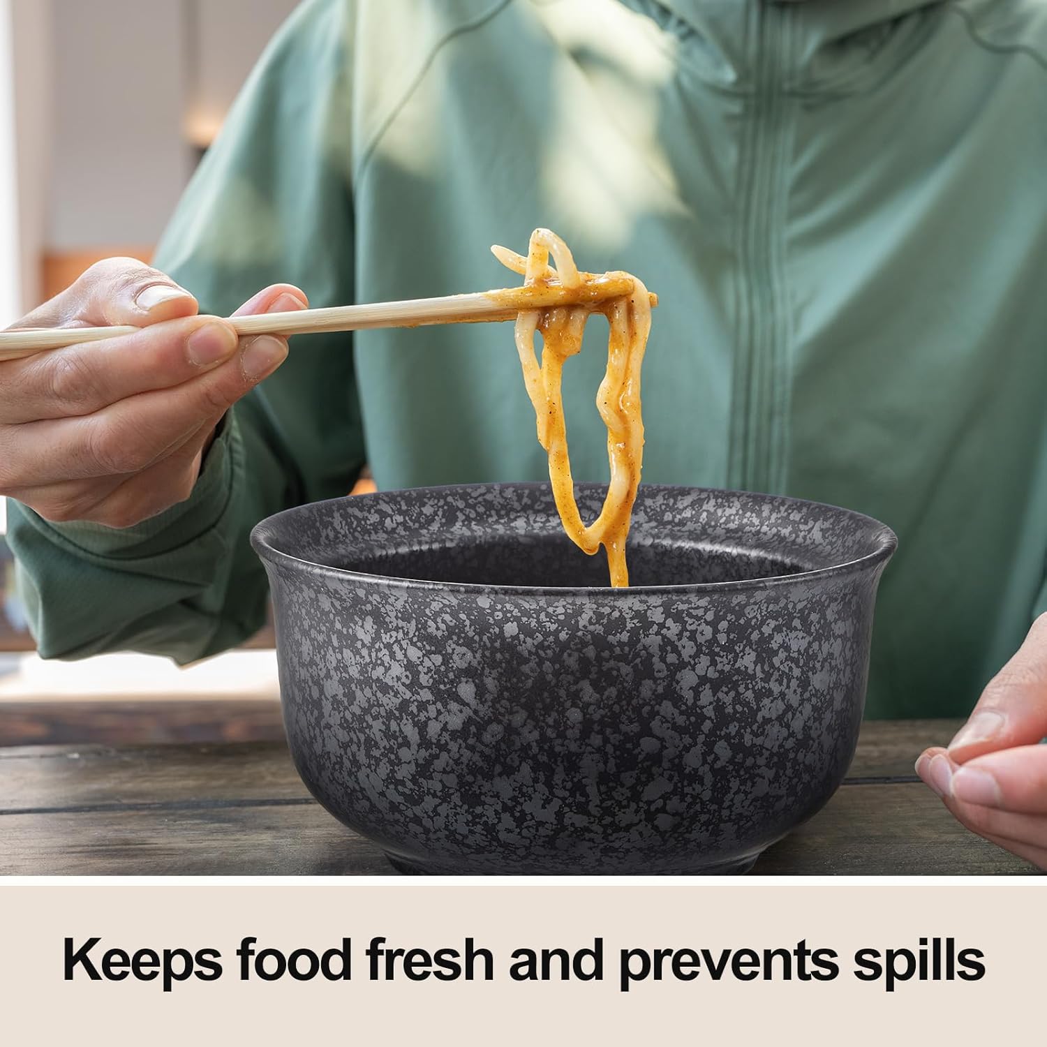 LemonRoad 4 Pack 25oz Ceramic Ramen Bowl with Lid Microwavable with Chopsticks and Spoon Japanese Korean Soup Bowl Clay Pot Dinnerware for Noodle Rice Porridge