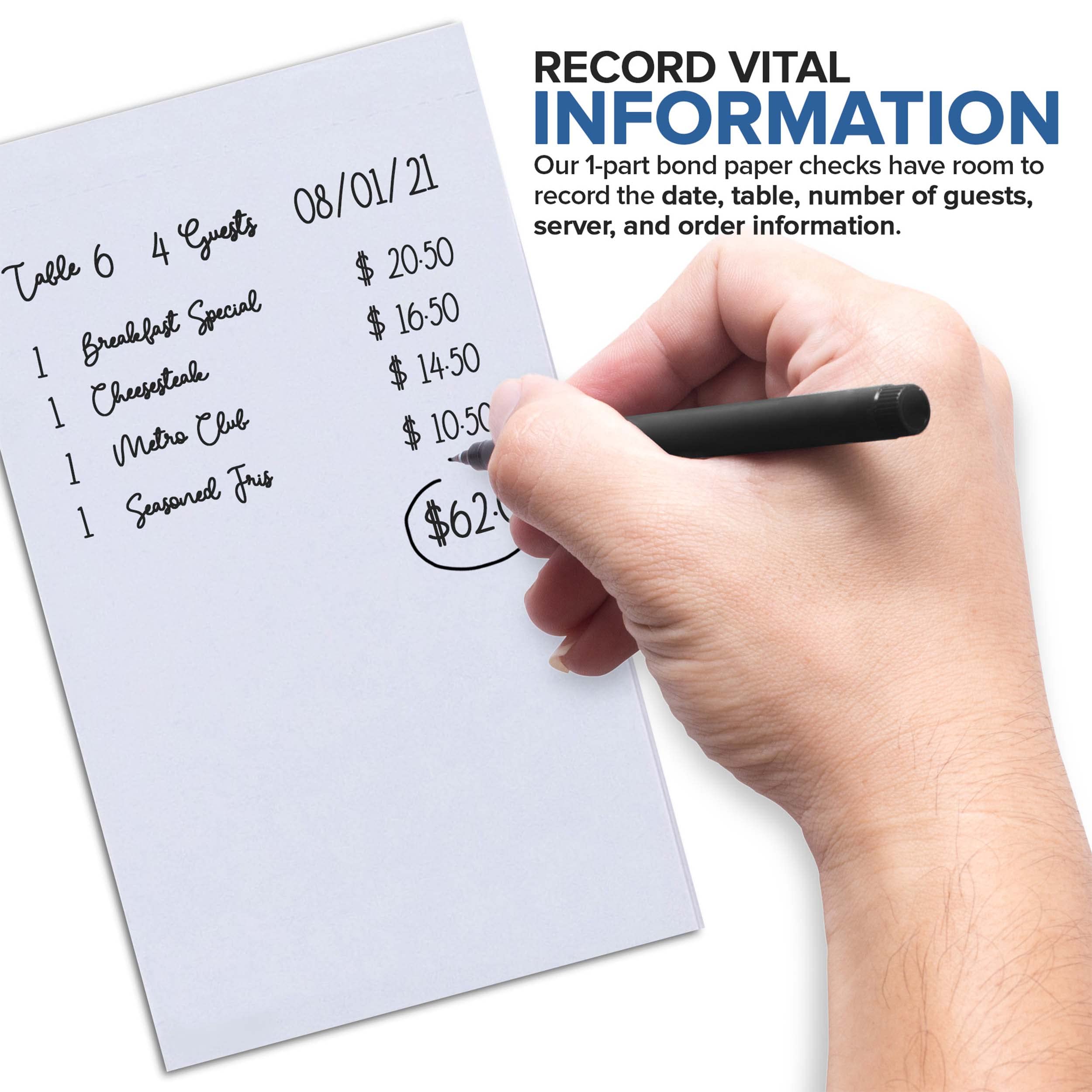 Blank Scratch Pads (10 Pack), White Note Pads, Memo Notepads, Small Desk Scratch Paper- 4x6 Note Paper, Guest Check Book - Image 4