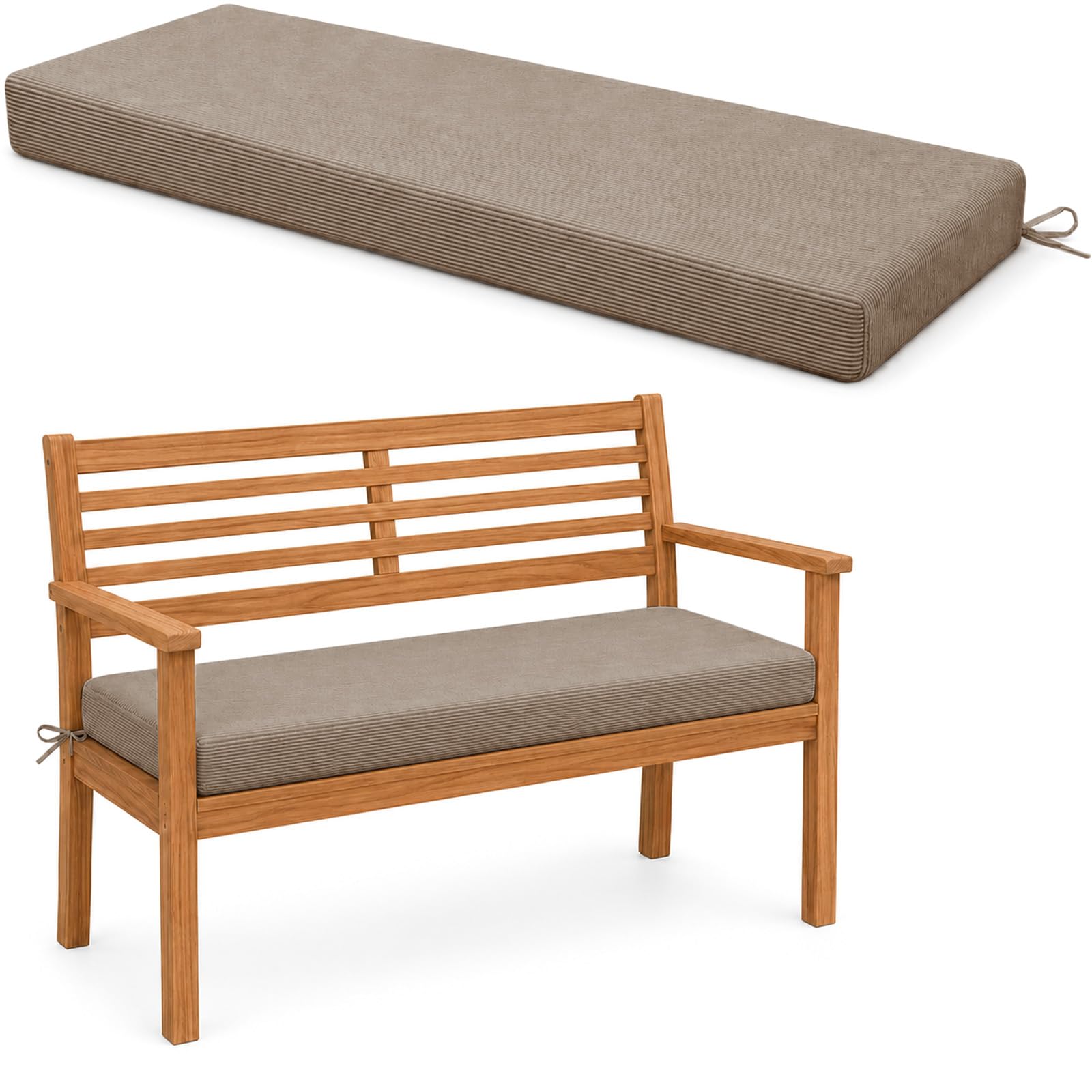 Corduroy Bench Cushion – 2/3/4 seater Garden Bench Cushion Indoor/Outdoor