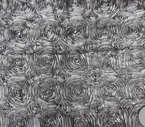 Miniatura 7 de Tela de satén roseta de boda de 54 pulgadas de ancho vendida por The Yard (blanco)