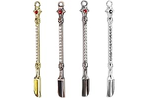 4Pcs Tiny Diamond Spoons for Scooping Powder