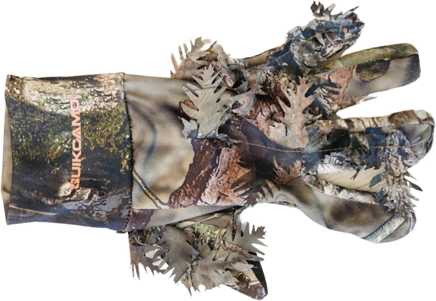 QuikCamo Mossy Oak & Realtree 3D Leafy Touchscreen Hunting Gloves - Lightweight Stretch Fit with Non-Slip Grip