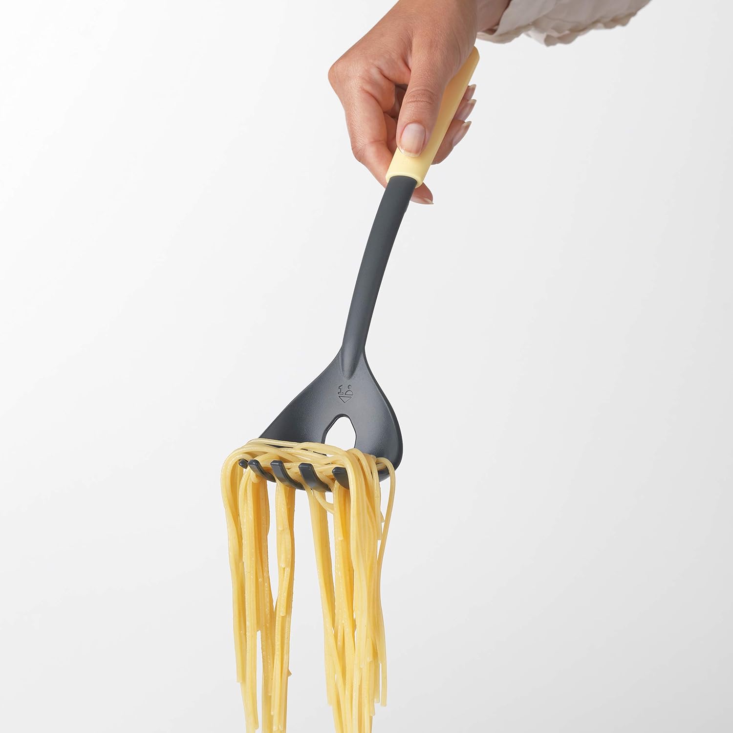 Brabantia Tasty+ Spaghetti Spoon Plus Measure Tool, Vanilla Yellow