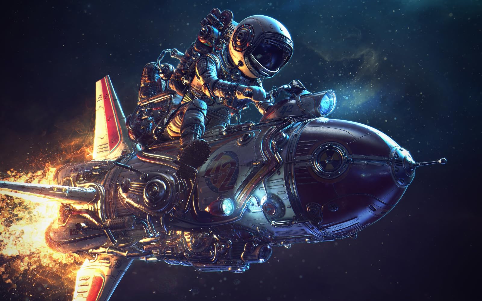 Puzzle dla dorosłych 1000 sztuk astronauta na rakiecie 75 * 50 cm