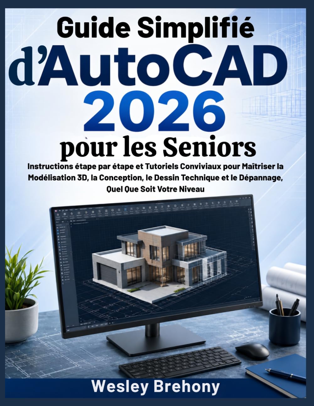 Guide Simplifié d'AutoCAD 2026 pour les Seniors: Instructions étape par étape et Tutoriels Conviviaux pour Maîtriser la Modélisation 3D, la ... et le Dépannage, Quel Que Soit Votre Niveau