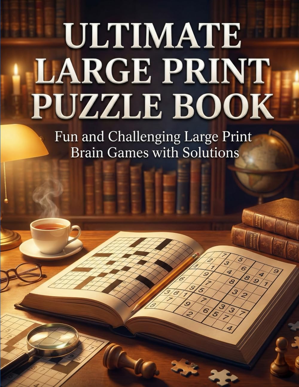 Ultimate Large Print Puzzle Book: Fun and Challenging Large Print Brain Games with Solutions